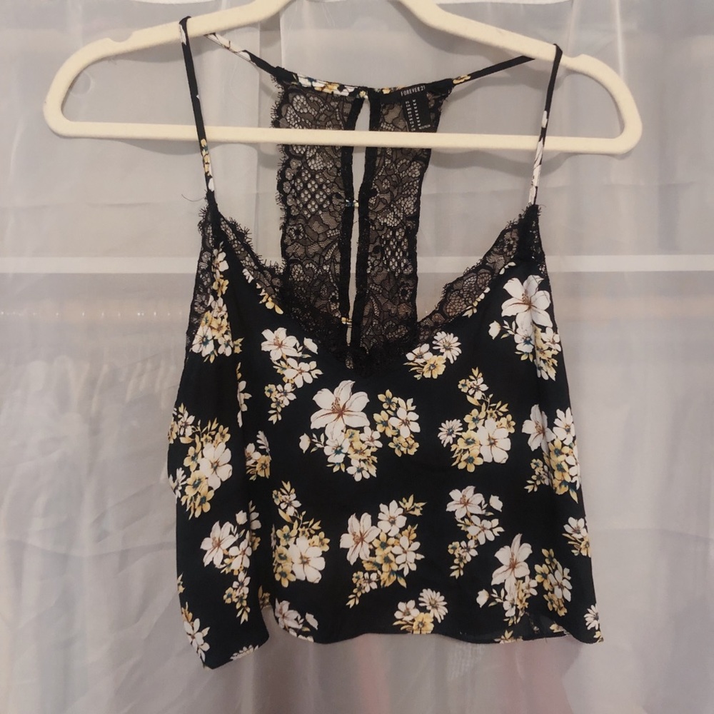 Lace trim tank